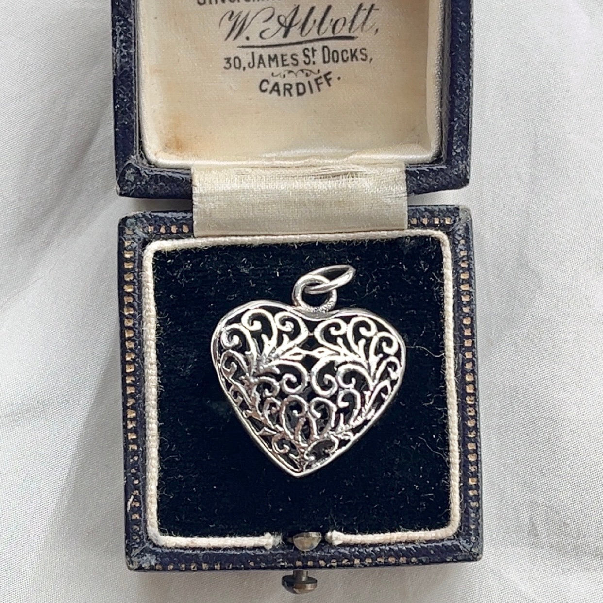 Sterling Silver Ornate Heart Pendant