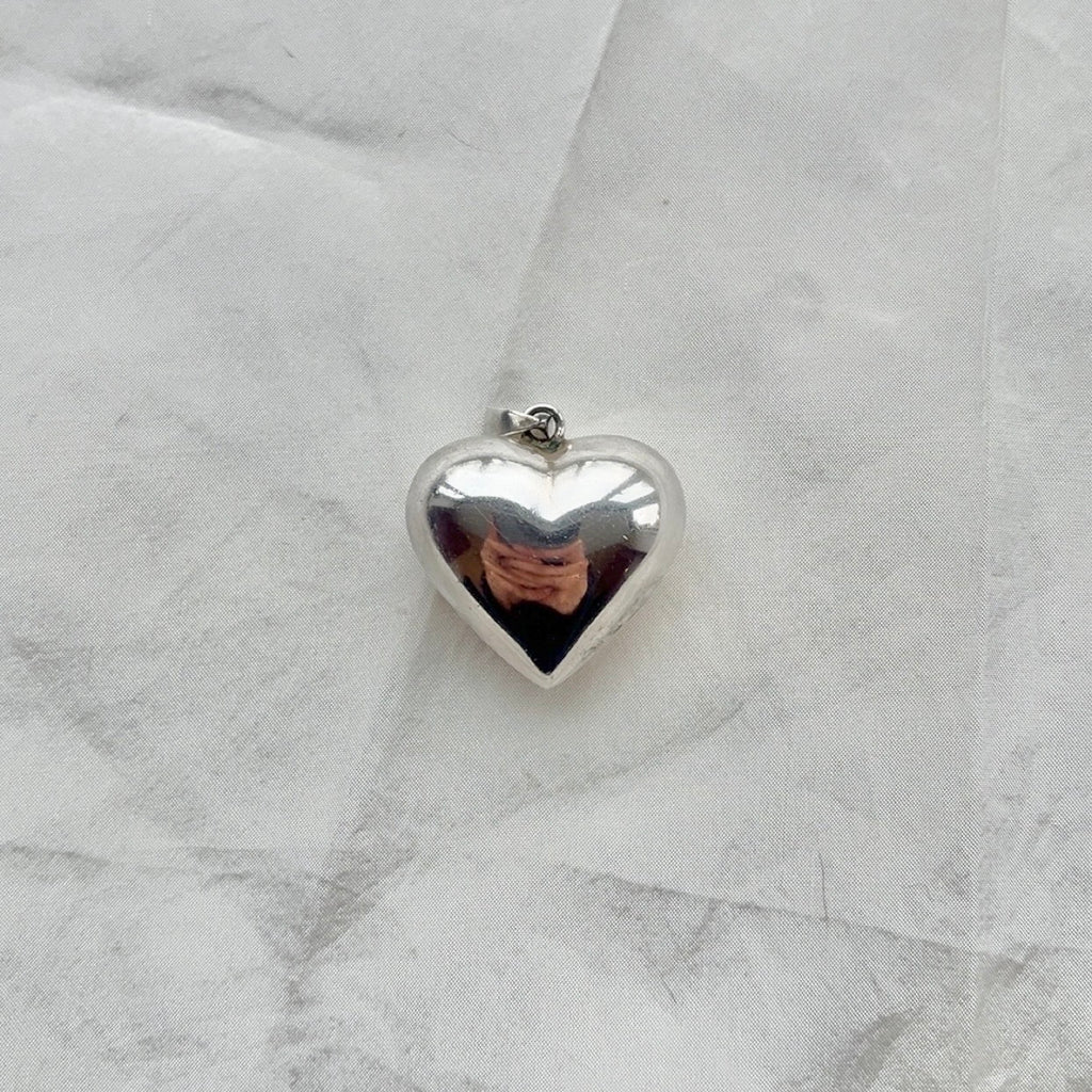 Sterling Silver Puffy Heart Pendant