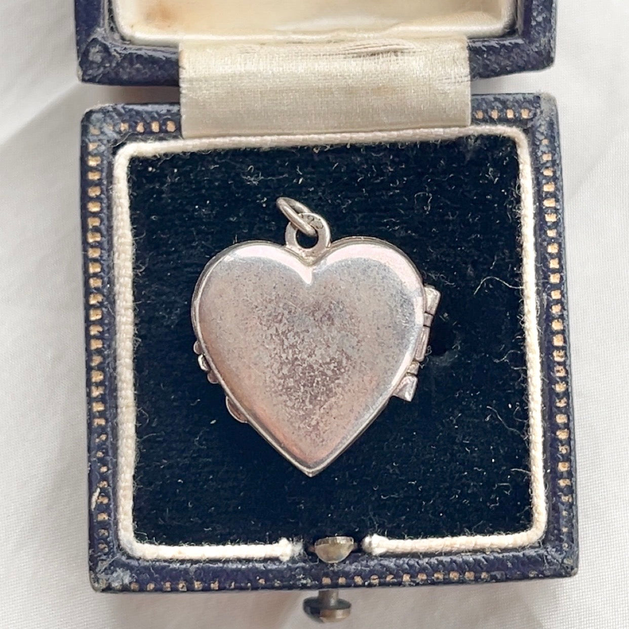 Sterling Silver Vintage Etched Floral Heart Locket