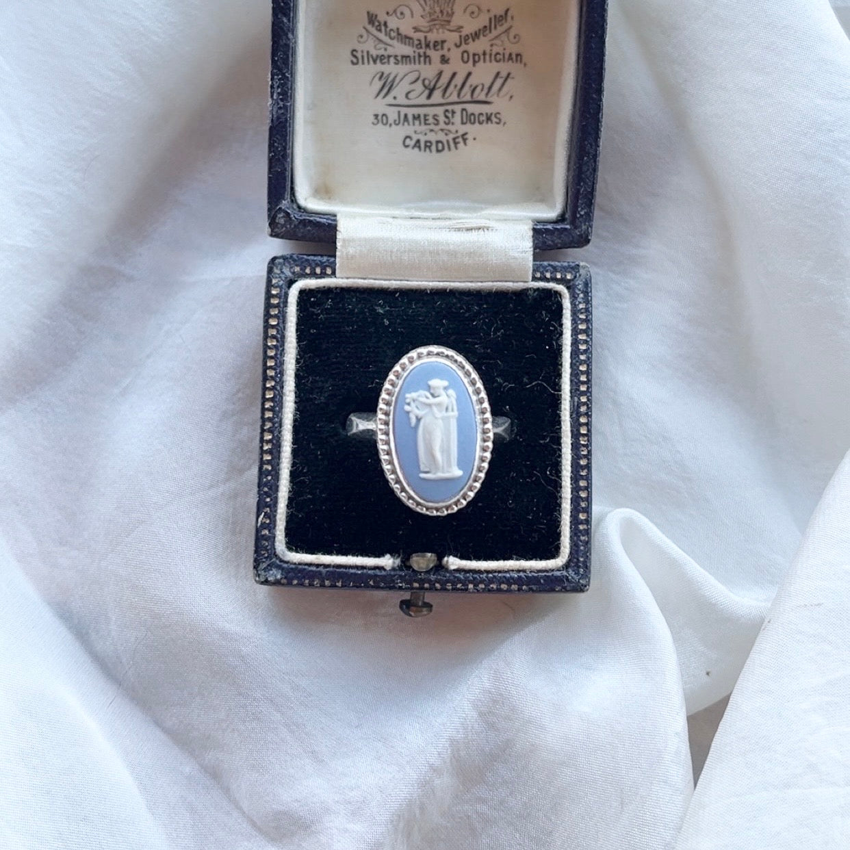 Sterling Silver Vintage Wedgwood Ring Size M