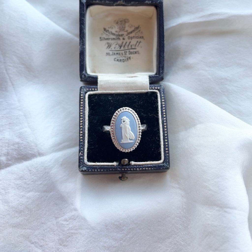 Sterling Silver Vintage Wedgwood Ring Size N