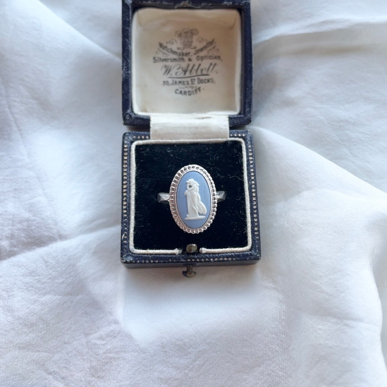 Sterling Silver Vintage Wedgwood Ring Size N