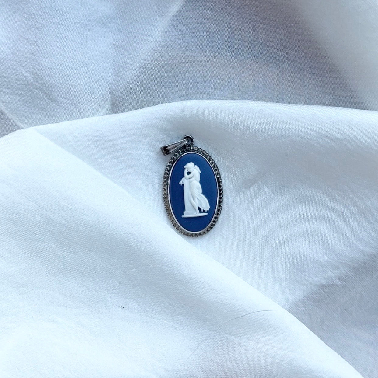 Sterling Silver Vintage Wedgwood Pendant