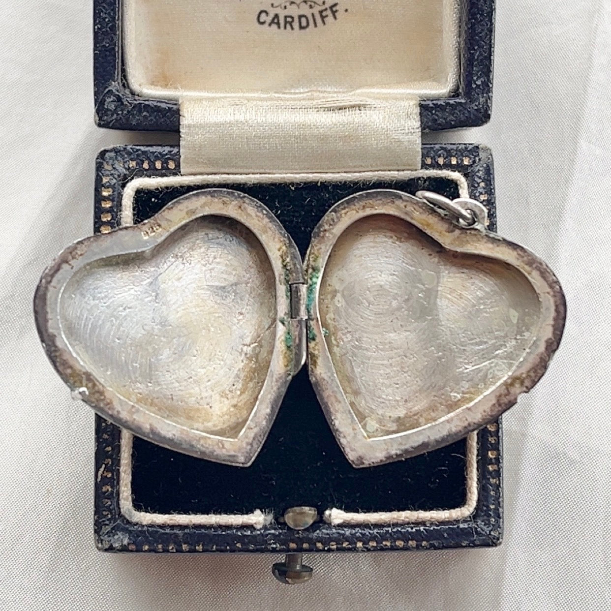 Sterling Silver Vintage Etched Heart Locket