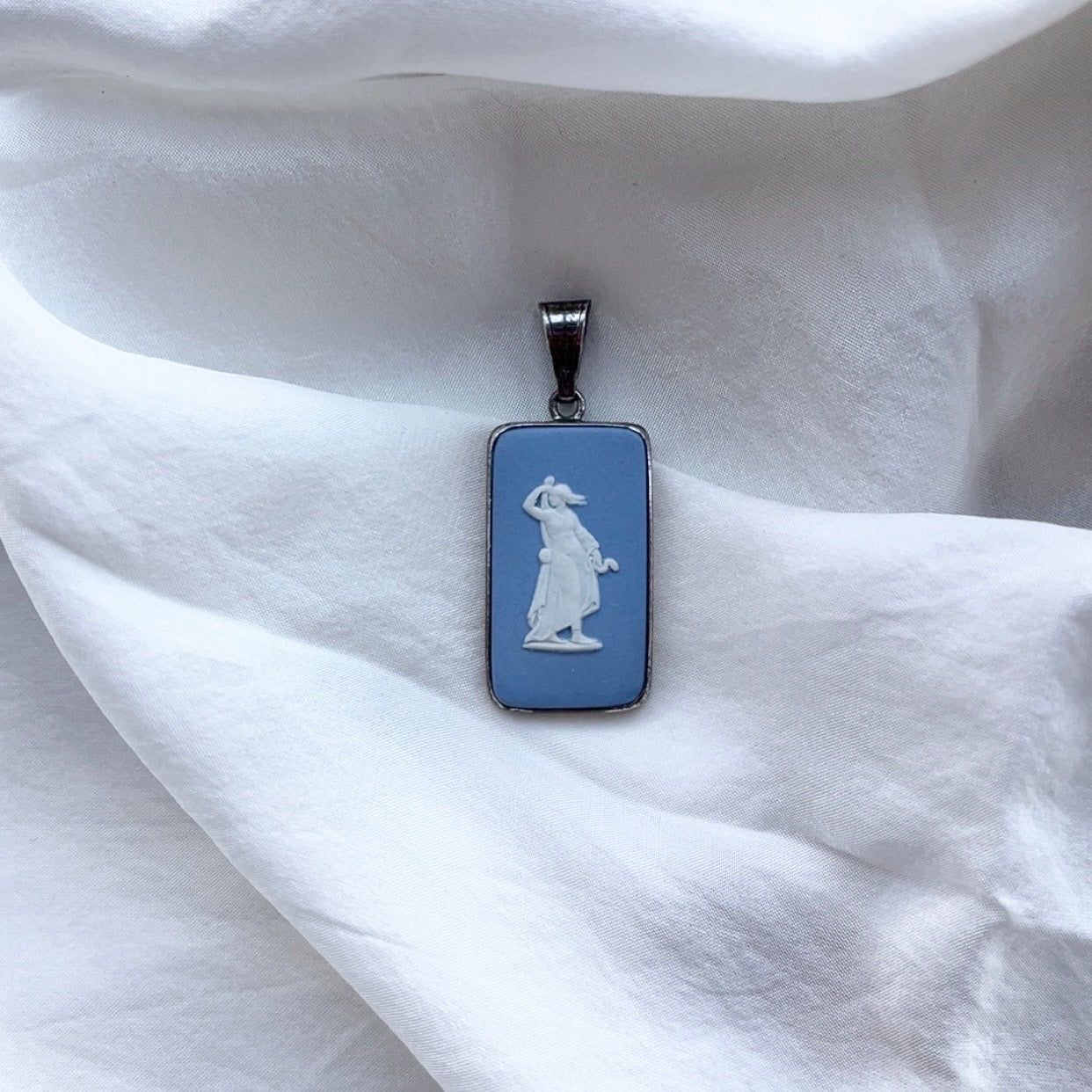 Sterling Silver Vintage Wedgwood Pendant