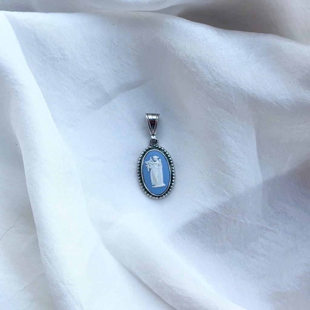 Sterling Silver Small Wedgwood Pendant