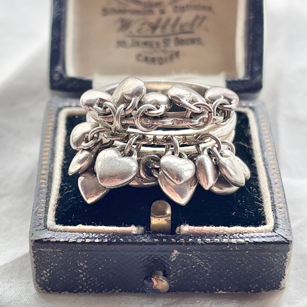 Sterling Silver Chunky Multi Heart Ring