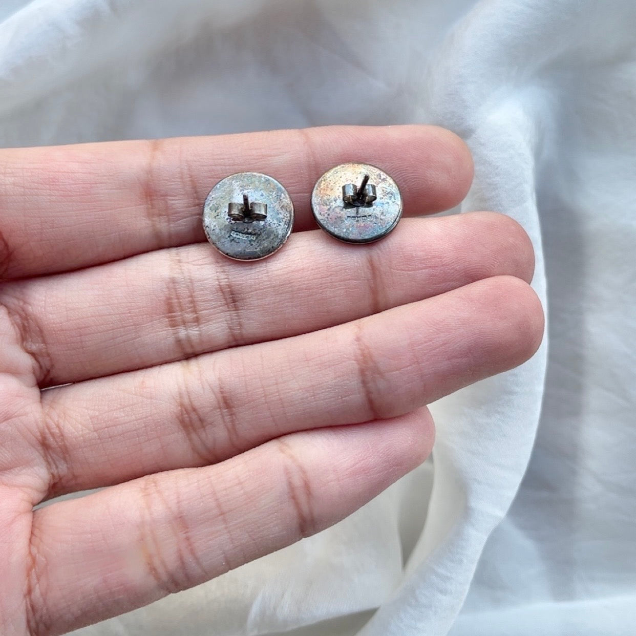 Sterling Silver Vintage Wedgwood Cupid Stud Earrings