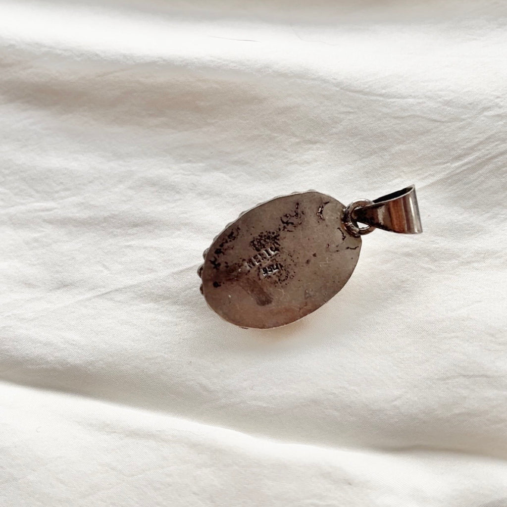 Big Mexican (950 Silver) Amber Pendant