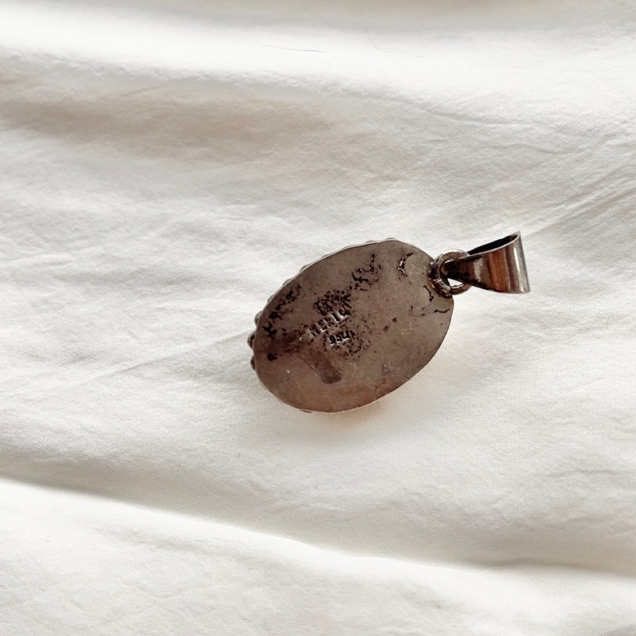 Big Mexican (950 Silver) Amber Pendant