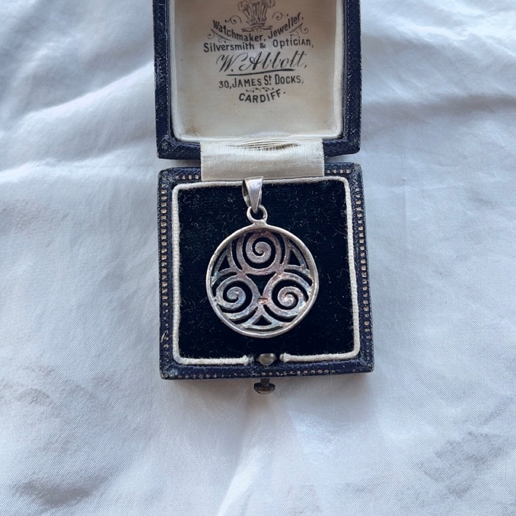 Sterling Silver Triple Spiral Pendant