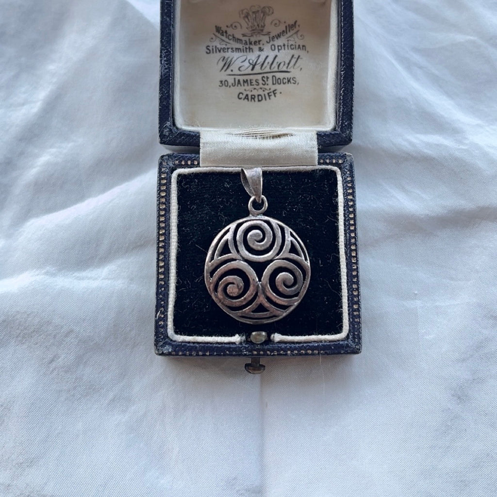 Sterling Silver Triple Spiral Pendant