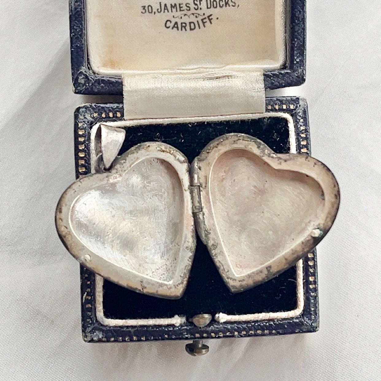 Sterling Silver Vintage Etched Heart Locket
